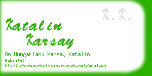 katalin karsay business card